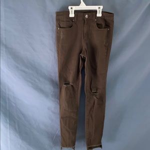 High waisted brown Aeropostale jeggings